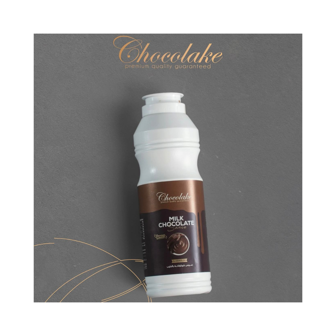 Creamy milk chocolate sauce in a 1 kg jar by Papagino Foods Inc., perfect for desserts and toppings.