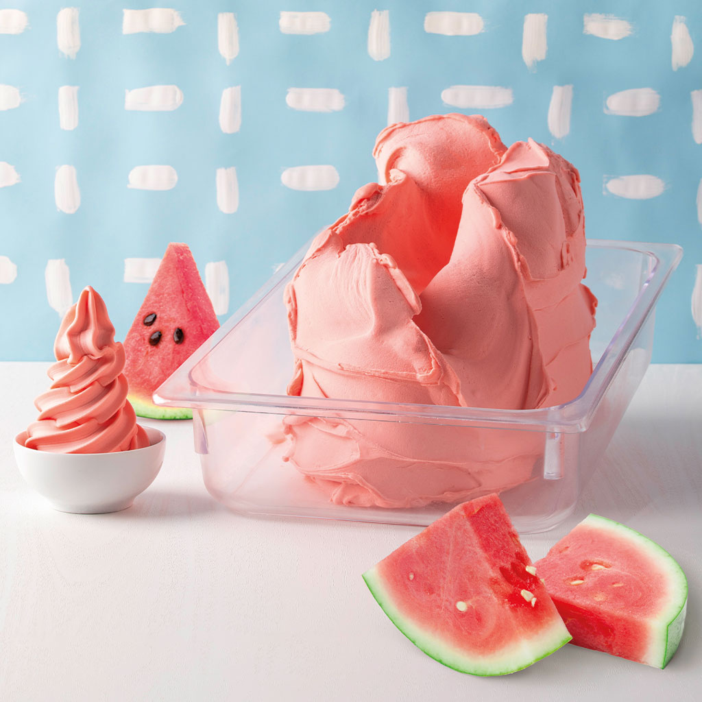 PreGel Watermelon Zero Sprint flavor in 1kg package by Papagino Foods Inc., vibrant watermelon flavor for desserts and drinks.
