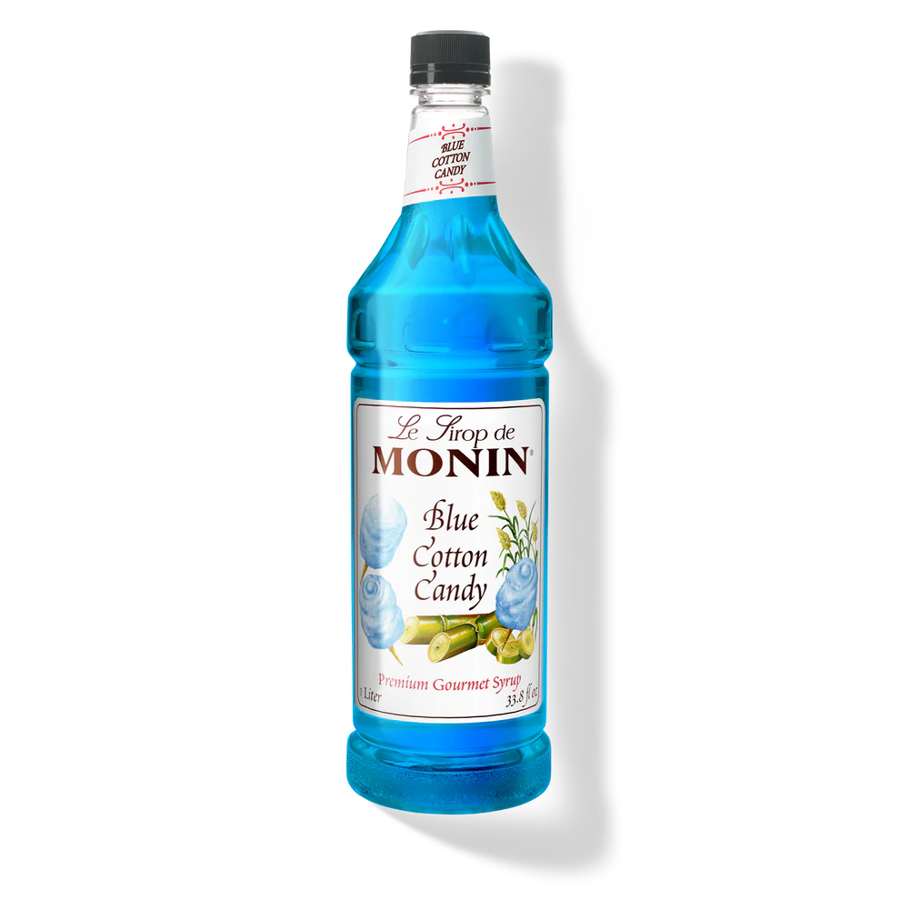 Monin Blue Cotton Candy Premium Syrup PET - Papagino Foods Inc. 