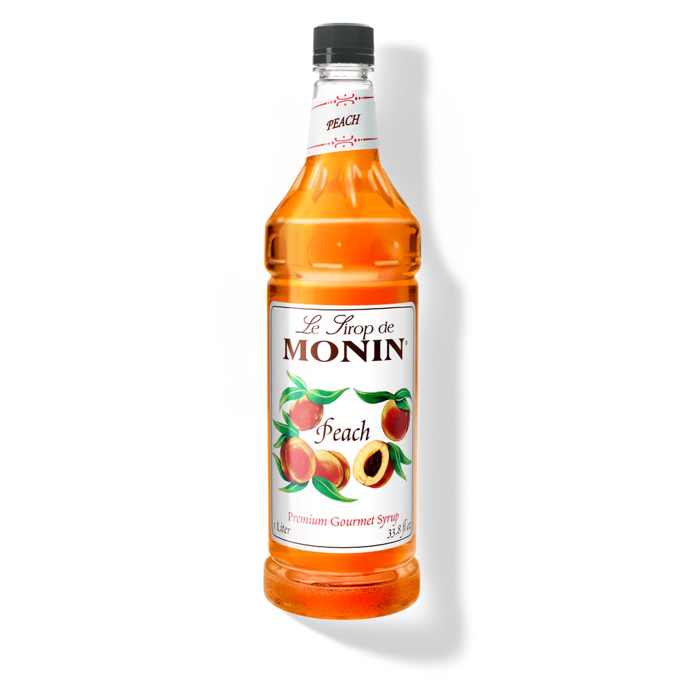 Monin Peach Premium Syrup PET - Papagino Foods Inc. 
