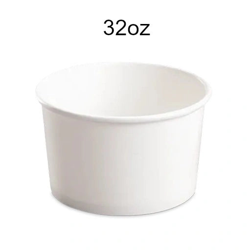 Golden Maple 32 oz Disposable Paper Soup Containers - Papagino Foods Inc. 