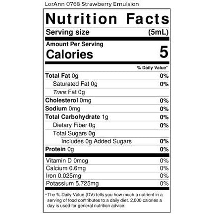 LorAnn Strawberry, Bakery Emulsion   - 4 OZ   #0768-0800 - Papagino Foods Inc.