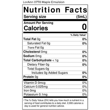 LorAnn Oils Maple, Bakery Emulsion  - 4 OZ  #0778-0806B - Papagino Foods Inc.
