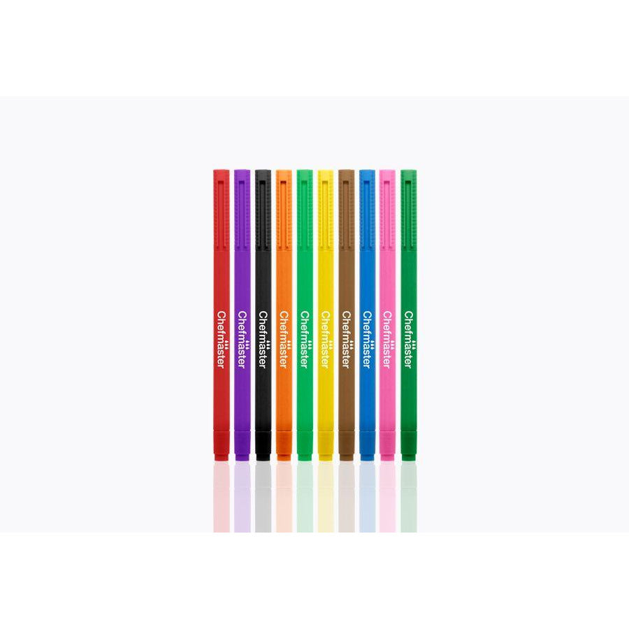 Chefmaster Food Decorating Pens (# 3358) - 10 Color Variety Set **BBD Jun 2023** - Papagino Foods Inc.