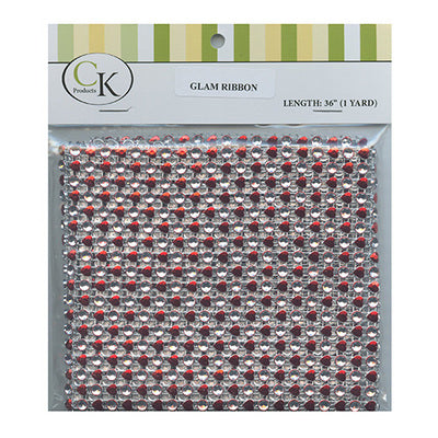 Red Heart Dots Glam Cake Ribbon
