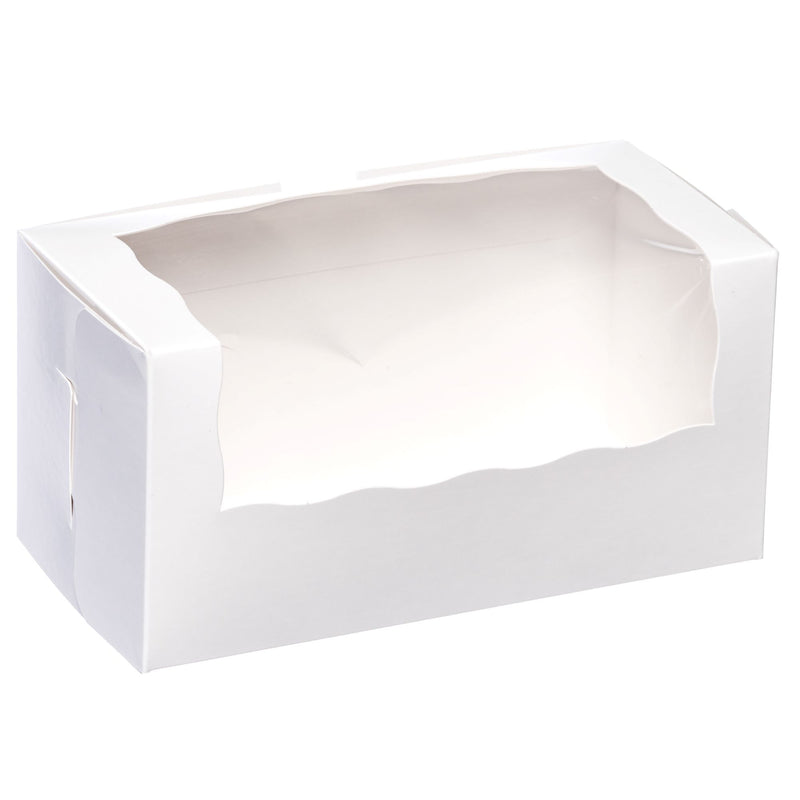 two cupcake box white with window 