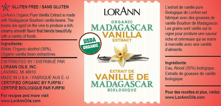 Organic Madagascar Vanilla Extract, 4 oz