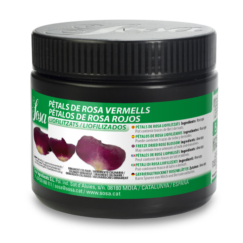 SOSA Freeze Dried Red Rose Petals (5g) - Papagino Foods Inc.