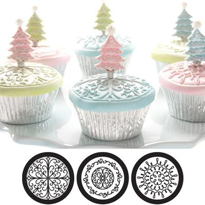 SCROLL Cupcake / Cookie Texture Tops