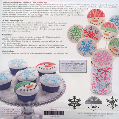 Winter Cupcake / Cookie Texture Tops