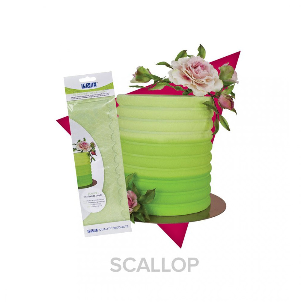 PME Scalloped Tall Patterned Edge Side Scrapper [43-PS64] - Papagino Foods Inc.