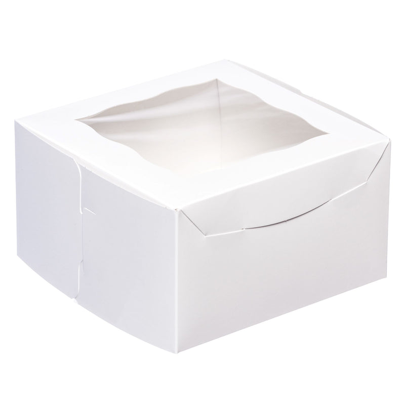 White cupcake box with window 