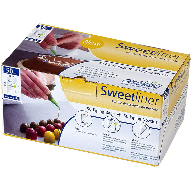 PIPPING BAG-SWEETLINER WITH NOZZLE-50PK