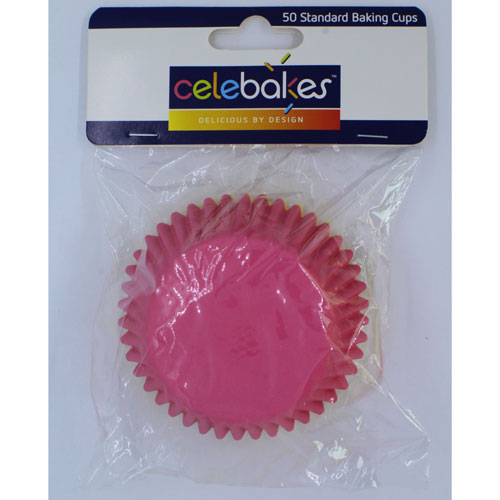 Celebakes Pink & Yellow Standard Baking Cups, 50 Count