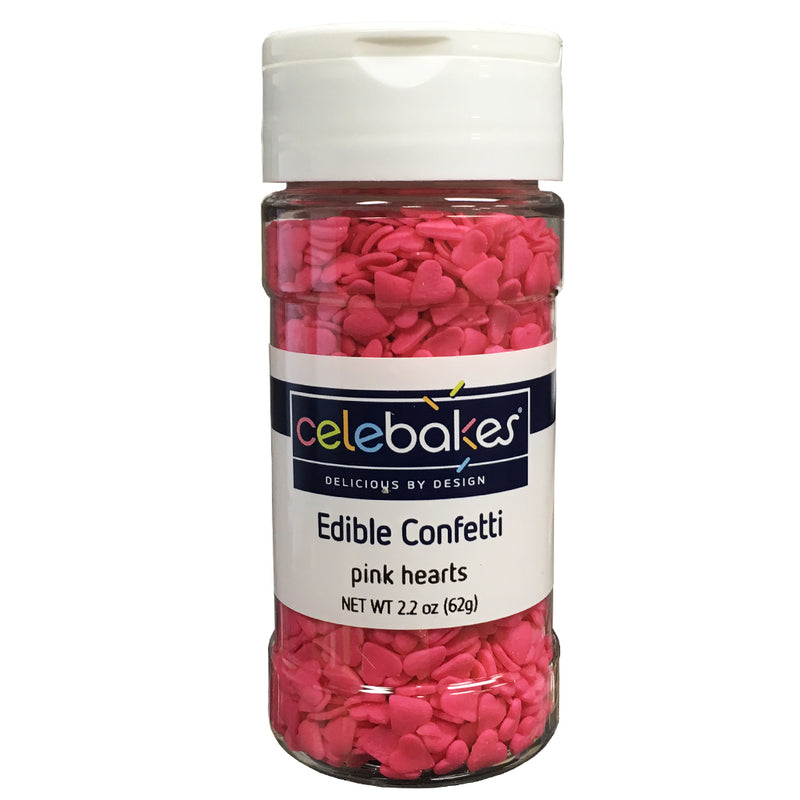 Pink Hearts Edible Confetti, 2.2 oz. Product