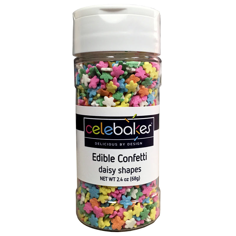 Celebakes Daisy Shapes Edible Confetti, 2.4 oz