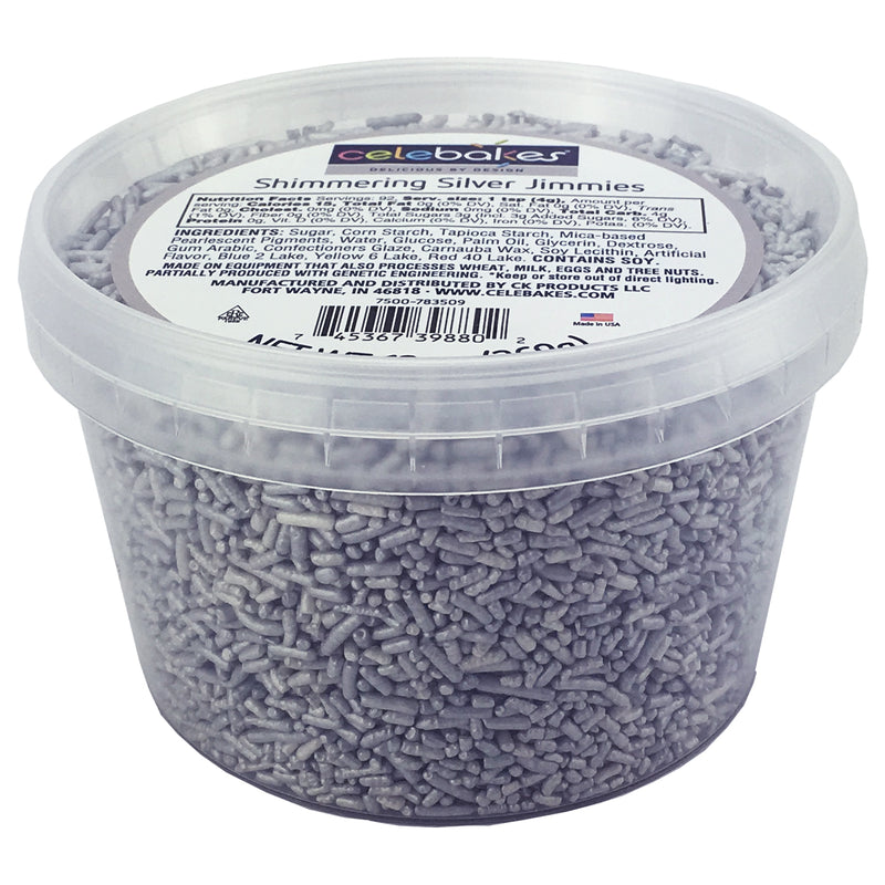 Celebakes Shimmering Silver Jimmies, 13 oz. Product