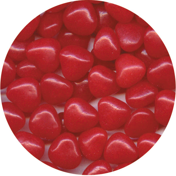 Cinnamon Hearts Candy Shape Edible Confetti 4 oz.