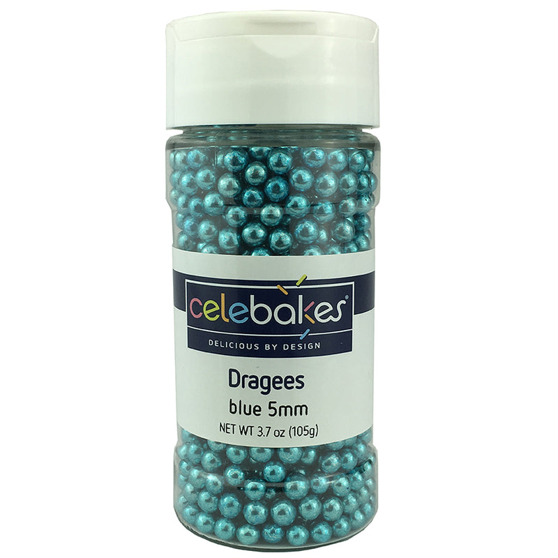Blue Dragees 5mm, 3.7 oz.