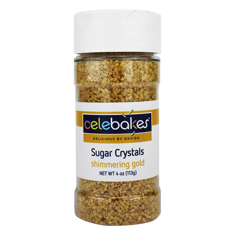 Celebakes Shimmering Gold Sugar Crystals, 4 oz. Product