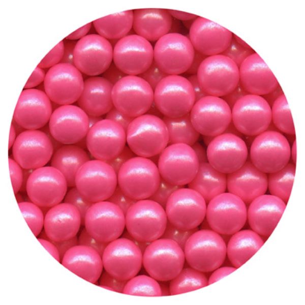 Color It Candy Shimmering Bright Pink Sugar Pearls 4 oz