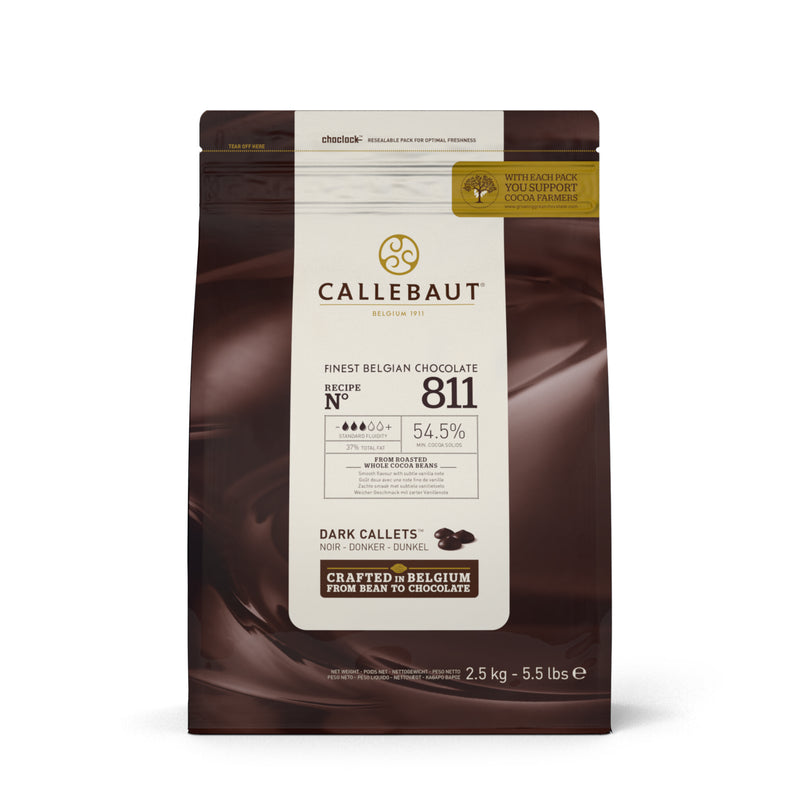Callebaut Finest Belgian Dark Chocolate 811 2.5 kg **BBD July 2025**