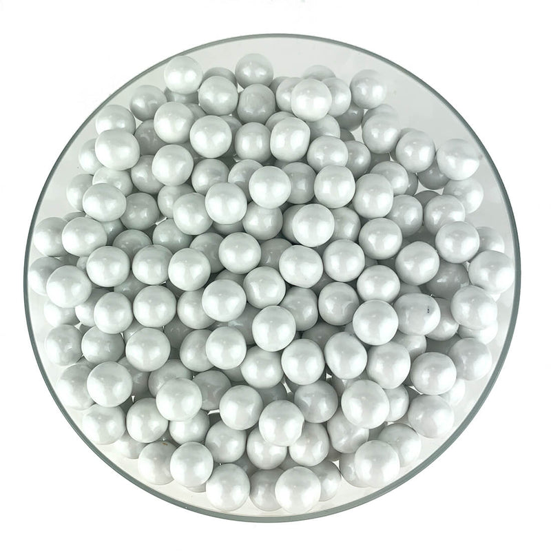 Color It Candy Shimmer White 10mm Sixlets - 4 oz