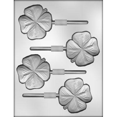 FOUR-LEAF CLOVER SUCKER CHOCOLATE MOLD # 90-13109 - Papagino Foods Inc.