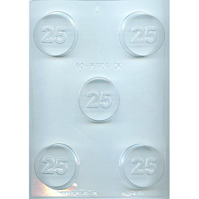 Number 25 Sandwich Cookie Chocolate Mold # 90-161101 - Papagino Foods Inc.