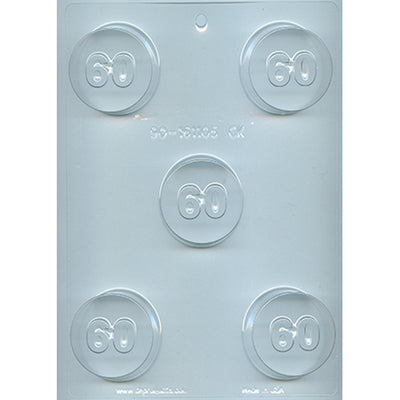 Number 60 Sandwich Cookie Chocolate Mold # 90-161105 - Papagino Foods Inc.