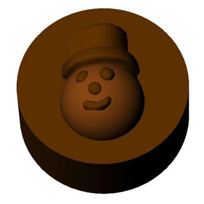 Snowman Head Round Sandwish Cookie Chocolate Mold