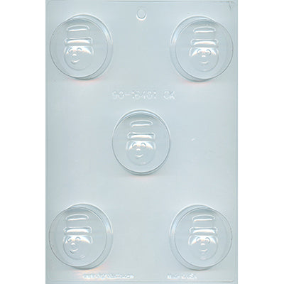 Snowman Head Round Sandwish Cookie Chocolate Mold # 90-16401 - Papagino Foods Inc.