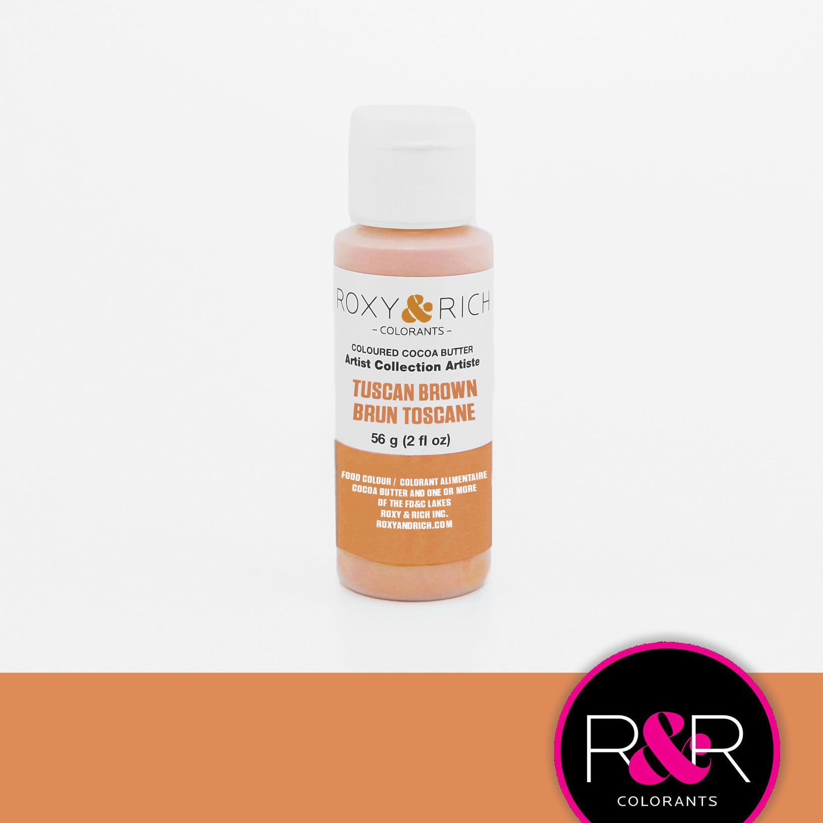 Roxy & Rich Cocoa Butter Tuscan Brown (# BC2-024) - 2 OZ **BBD Oct 2023** - Papagino Foods Inc.