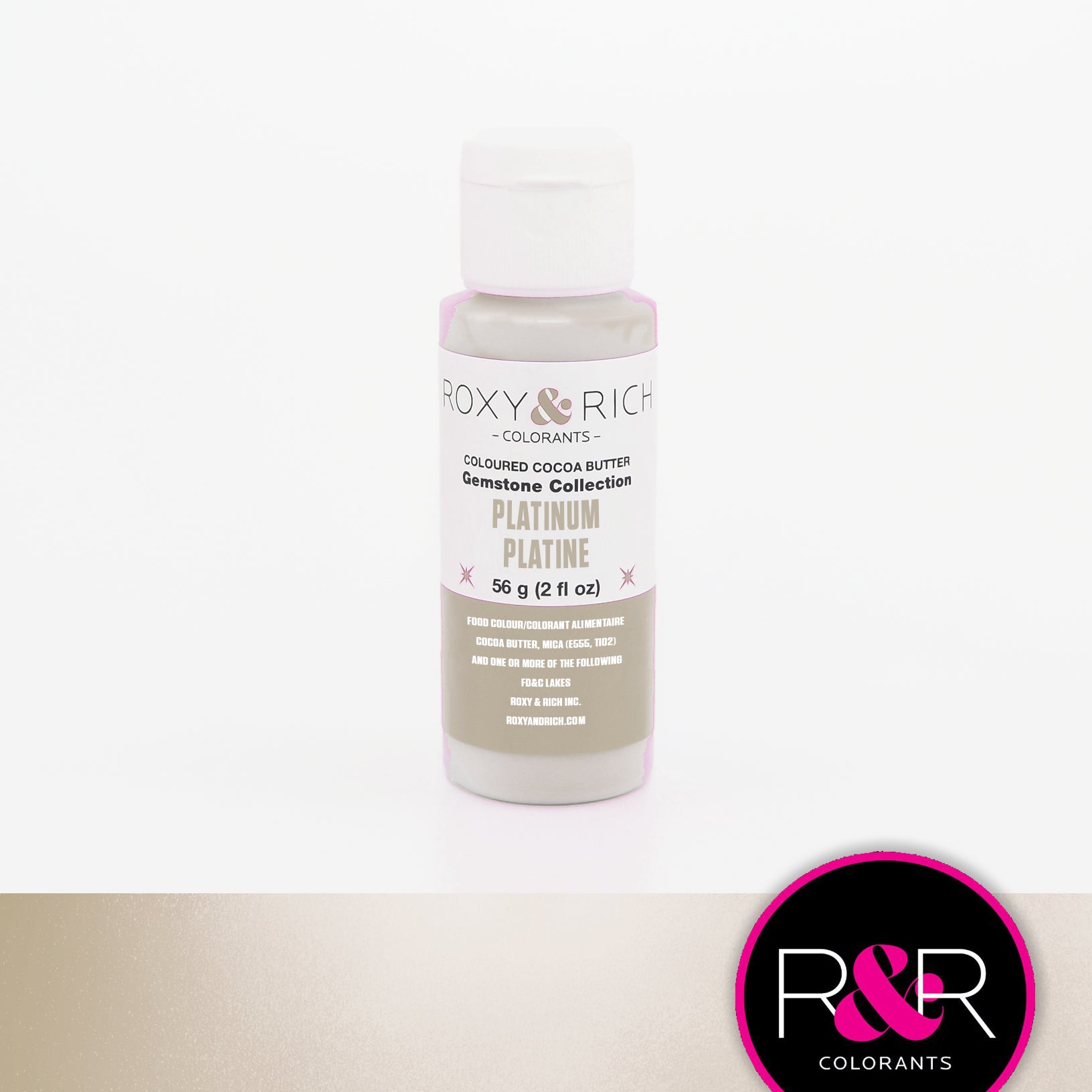 Roxy & Rich Gemstone Cocoa Butter Platinum (#BG2-027) - 2 OZ **BBD Oct 2024** - Papagino Foods Inc.
