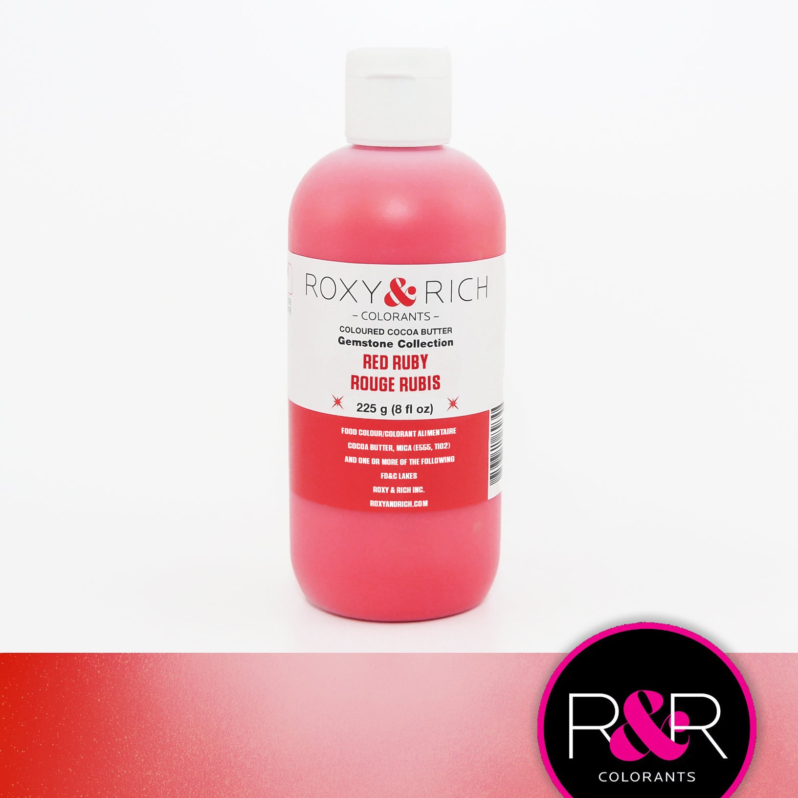 Roxy & Rich Gemstone Cocoa Butter Ruby Red (#BG8-006) - 8 OZ - Papagino Foods Inc.