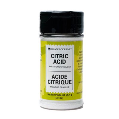 LorAnn Oils Citric Acid (Anhydrous Granular) - 3.4 oz. jar