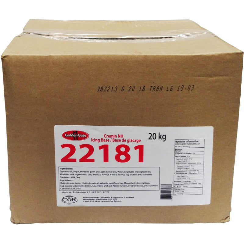 Cremin NH Icing Base 20 kg BUTTERCREAM - (Pickup Only)