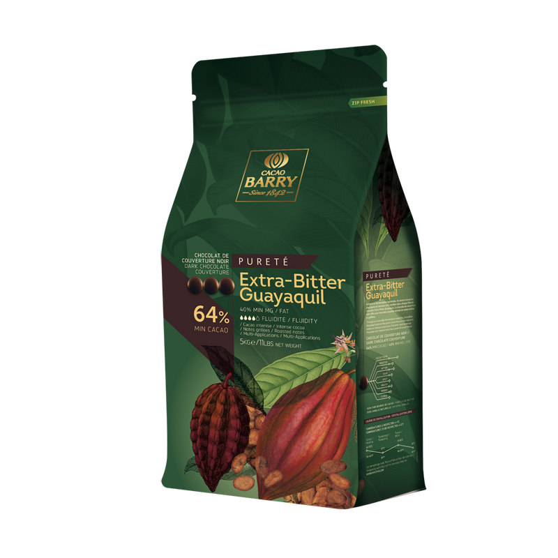 Cocoa Barry Extra Bitter Guayaquil Semi Sweet  Pistoles  64%