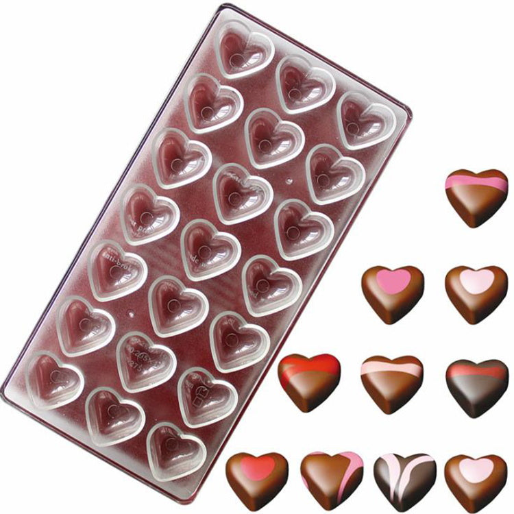 Heart Polycarbonate Plastic Candy Chocolate Mold