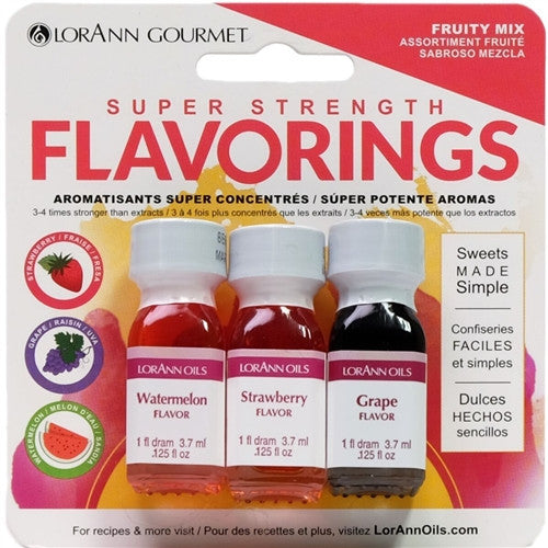 LorAnn Flavoring- Super Strong- Strawberry/Grape/Watermelon-3 Pack / 1 Dram - Fruity Mix -