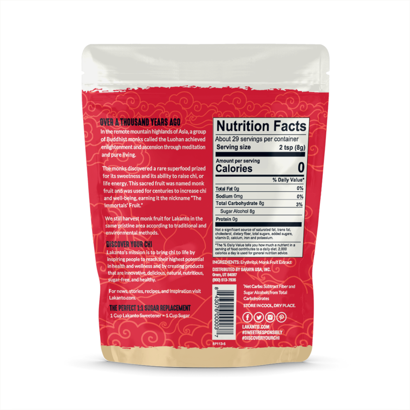 Lakanto Golden Sweetener 800 grams - Papagino Foods Inc.