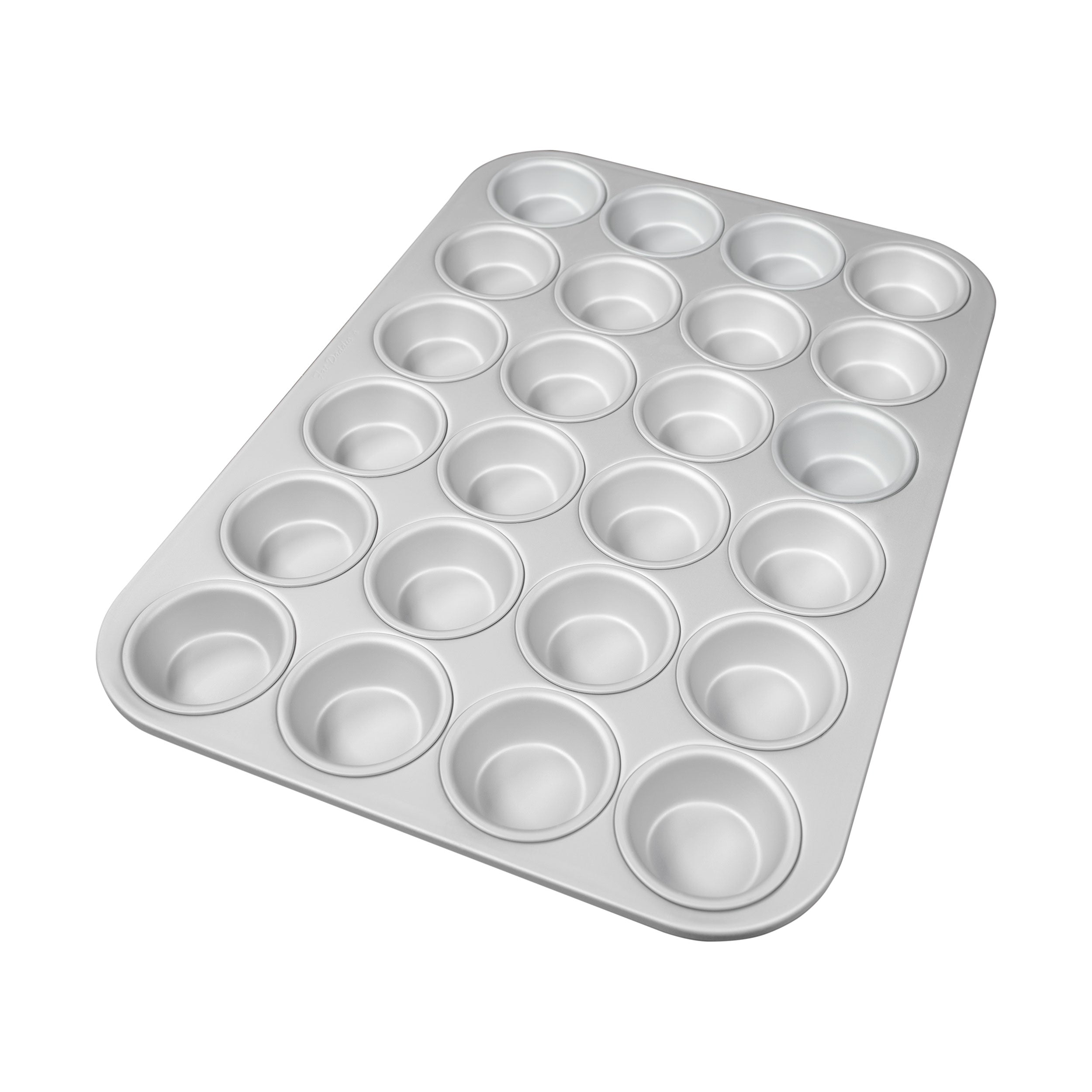 Fat Daddio, Anodized Aluminum, Muffin Pan, 24 Minis 2 1/8 in OD 1 1/2 in ID 3/4 in Deep (MFN-MINI) - Papagino Foods Inc.