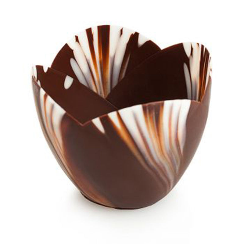 Chocoa Medium Tulip Marbled Chocolate Cup 36 pieces (PICKUP ONLY)