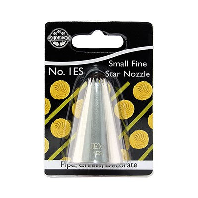 JEM Nozzle - Small Fine Star Savoy Nozzle #1ES #NZ1ES - Papagino Foods Inc.
