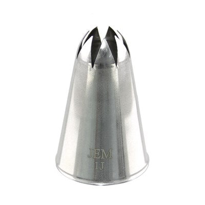 JEM Nozzle - Small Curved Star Savoy Nozzle #1J #NZ1J - Papagino Foods Inc.