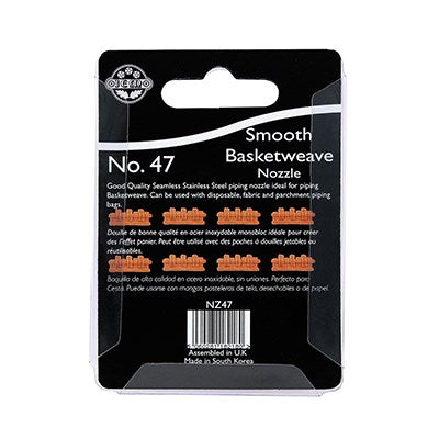JEM Nozzle - Smooth / Ribbed Basketweave Nozzle #47  #NZ47 - Papagino Foods Inc.