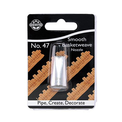 JEM Nozzle - Smooth / Ribbed Basketweave Nozzle #47  #NZ47 - Papagino Foods Inc.