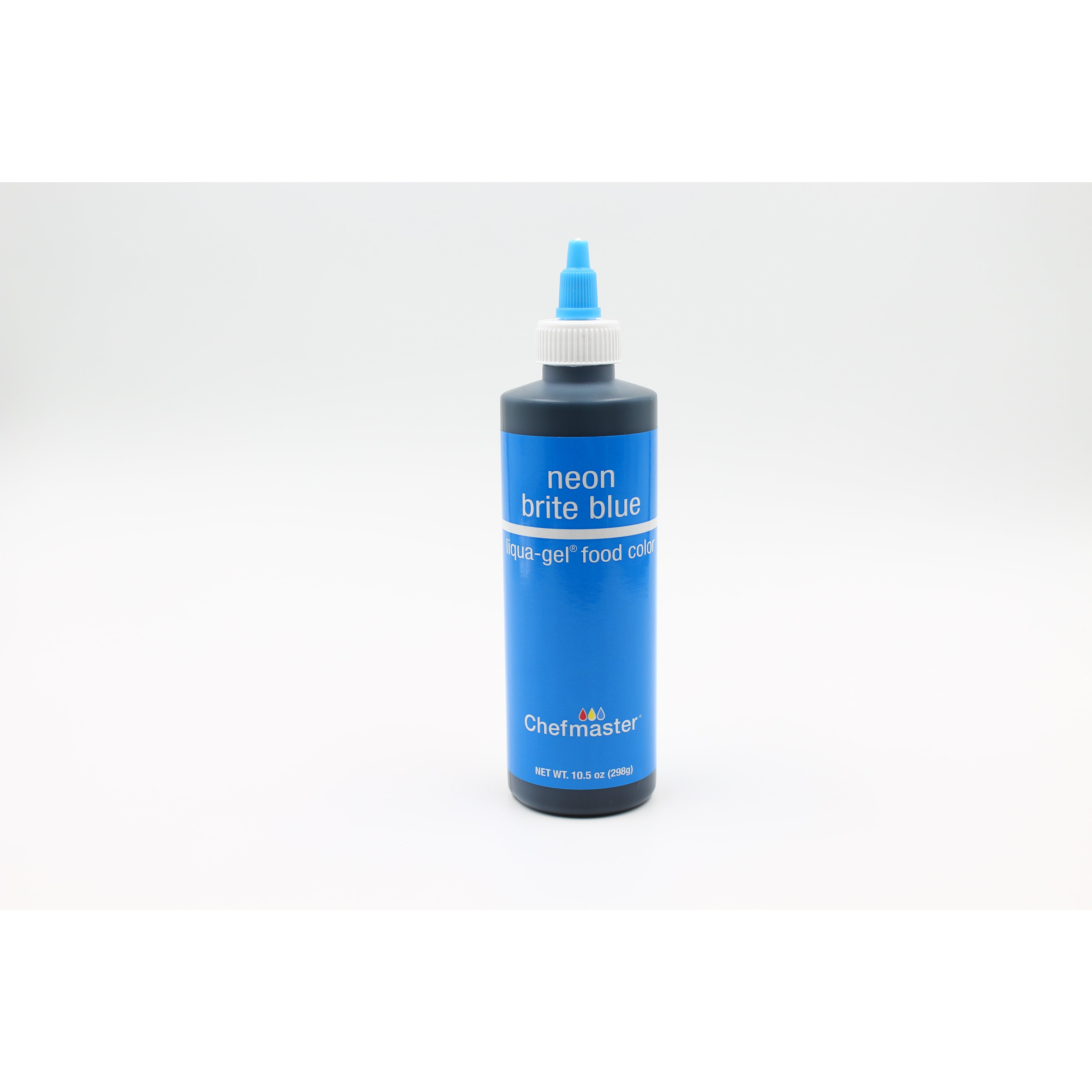 Chefmaster Neon Brite Blue Liqua-Gel Food Coloring (# 5750) 10.5 OZ - Papagino Foods Inc.