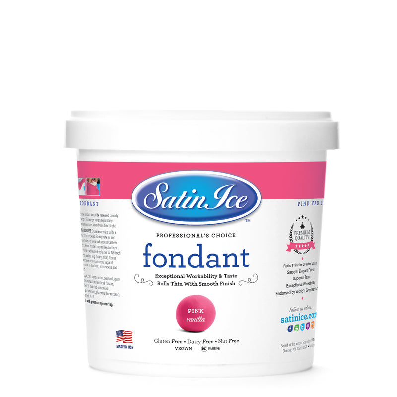 Satin Ice Pink Fondant, 1 kg (2.2 lbs)