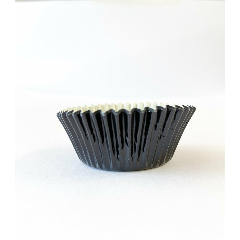 Mini Black Foil Cupcake Liners